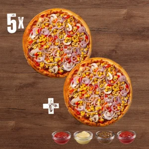 Pizza Party 5 + 1 Gratis