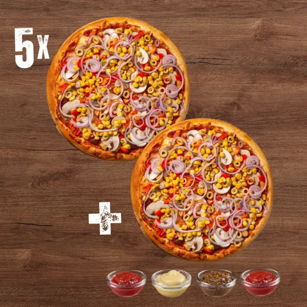 Pizza Party 5 + 1 Gratis